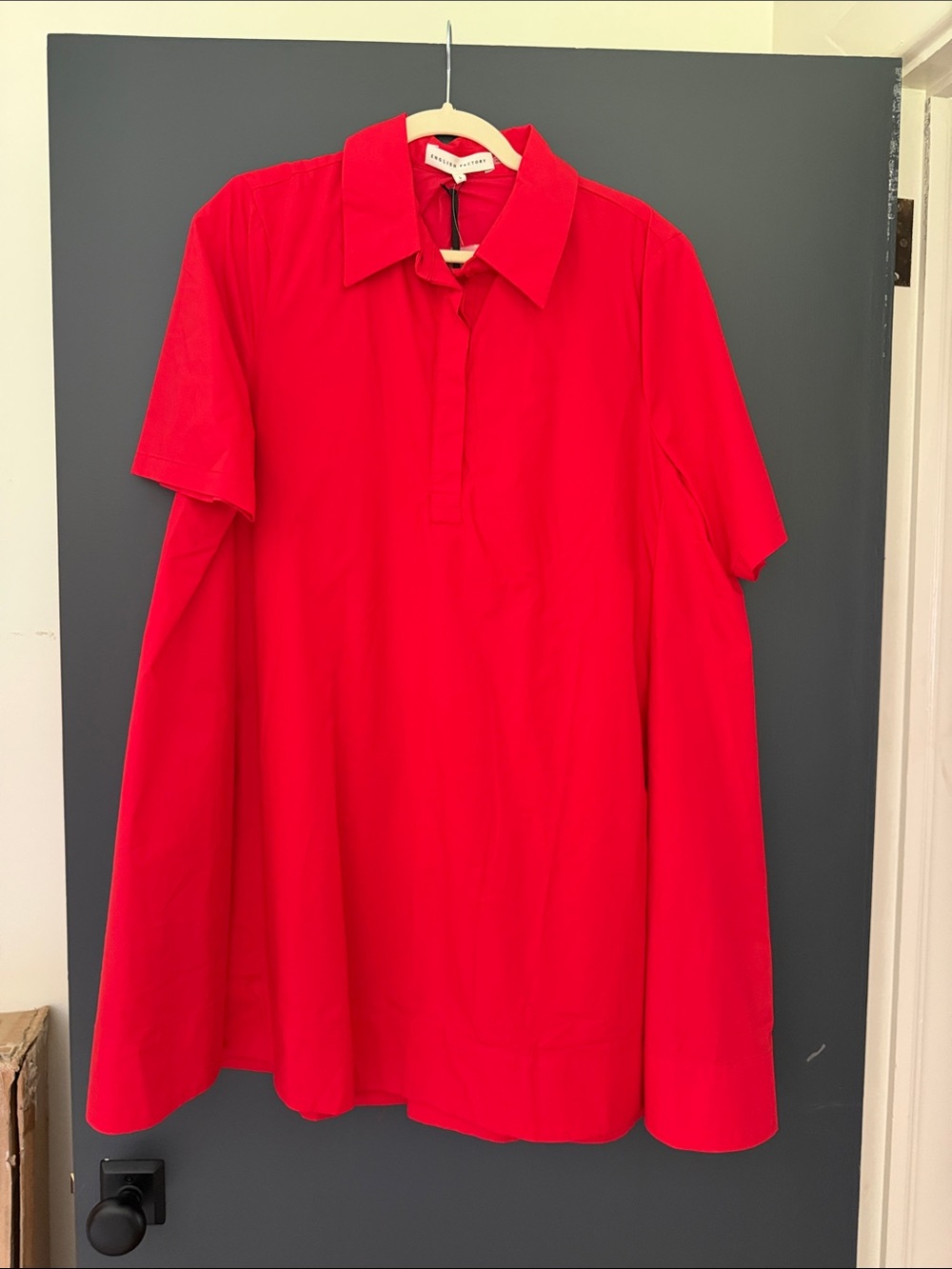 English Factory Bright Red Short-Sleeve Polo